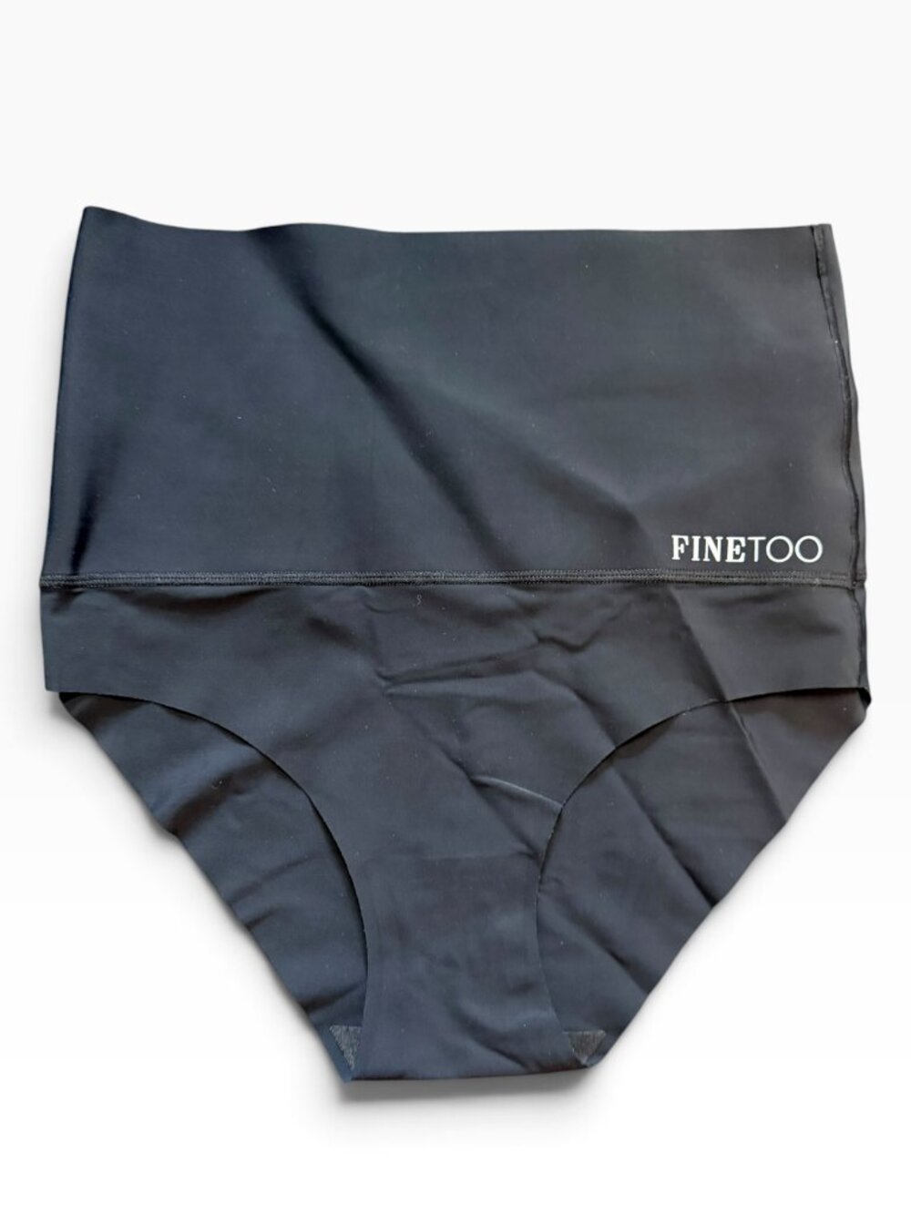 EUC FINETOO Black High Waist Seamless Tummy Control Briefs Medium